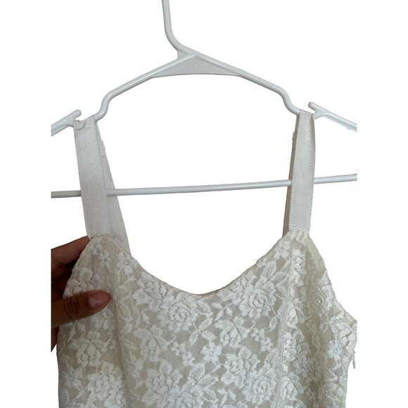 FREE‎ PEOPLE Cream Metallic Ombre Sleeveless Short Dress Women's Medium /m2 - Picture 5 of 10